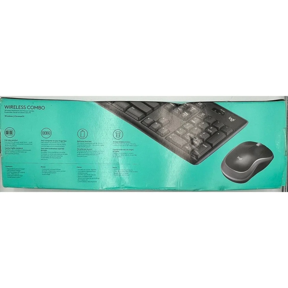 Logitech Wireless Combo MK270 Keyboard Mouse Black New 920-008971